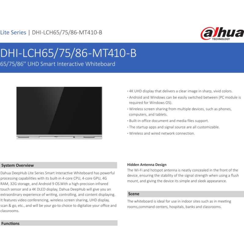 Dahua DHI-LCH86-MT410-B 86-inch